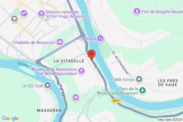 Carte de 54 Faubourg Rivotte, Besançon, France