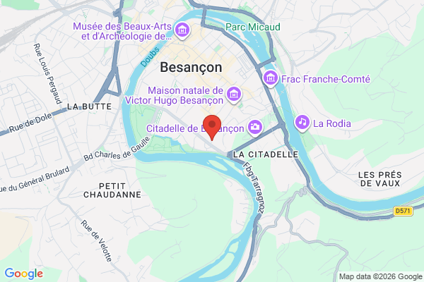 Carte de l'emplacement 25000 Besançon