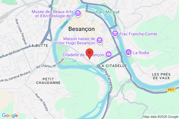 Carte de l'emplacement 25000 Besançon