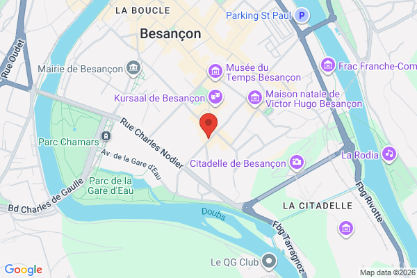 Carte de 12 Rue Chifflet, Besançon, France