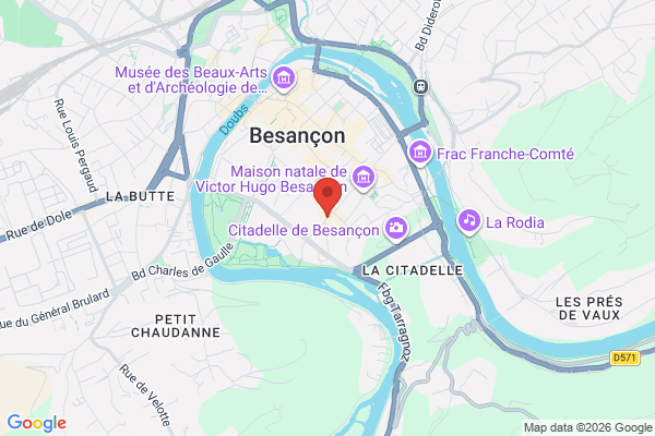 Carte de l'emplacement 25000 Besançon