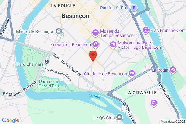 Carte de 8 Rue Chifflet, Besançon, France
