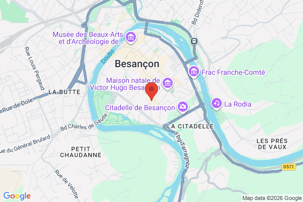Carte de l'emplacement 25000 Besançon