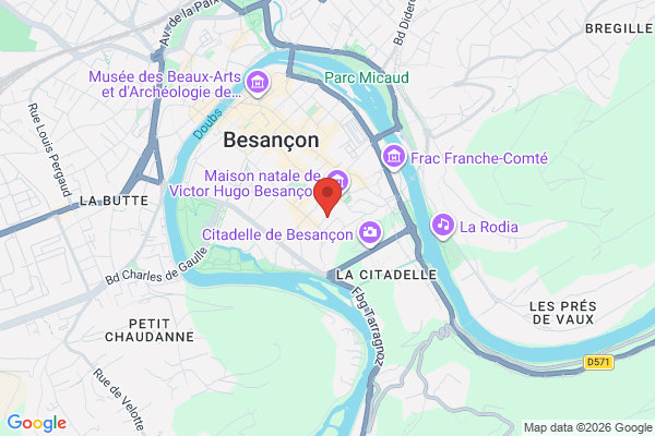Carte de l'emplacement 25000 Besançon