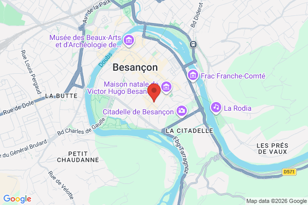 Carte de l'emplacement 25000 Besançon