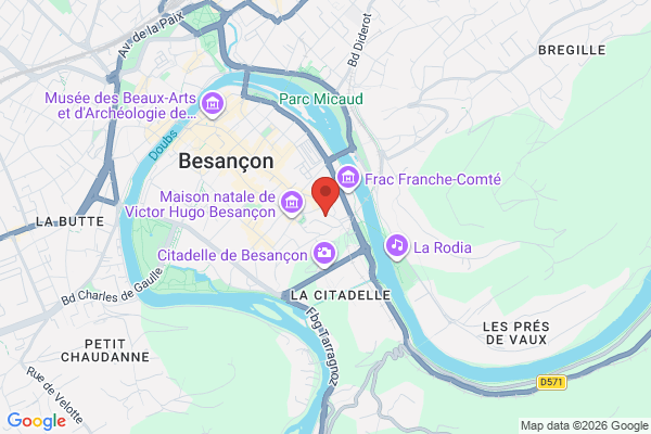 Carte de l'emplacement 25000 Besançon
