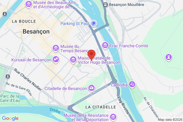 Carte de 8 Rue Rivotte, Besançon, France