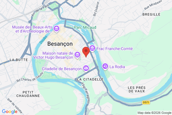 Carte de l'emplacement 25000 Besançon