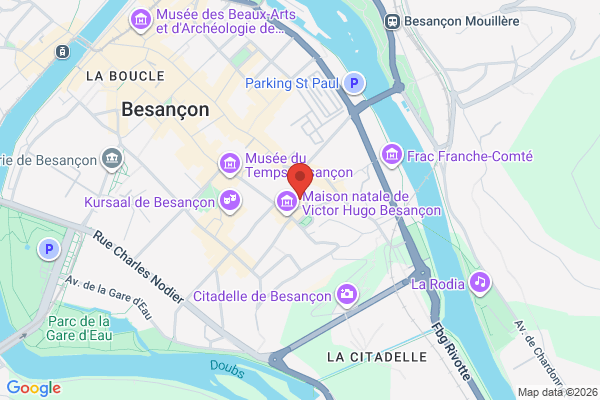 Carte de 13 Rue Victor Hugo, Besançon, France