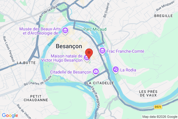 Carte de l'emplacement 25000 Besançon