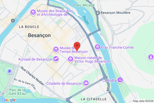 Carte de 5 Rue de Pontarlier, Besançon, France