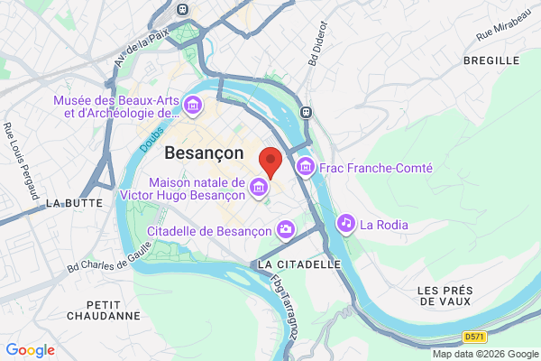 Carte de l'emplacement 25000 Besançon