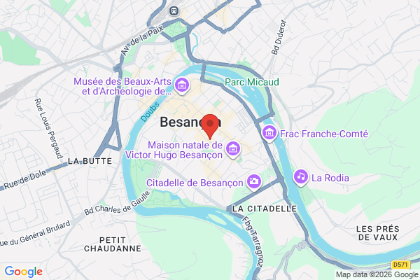 Carte de l'emplacement 25000 Besançon