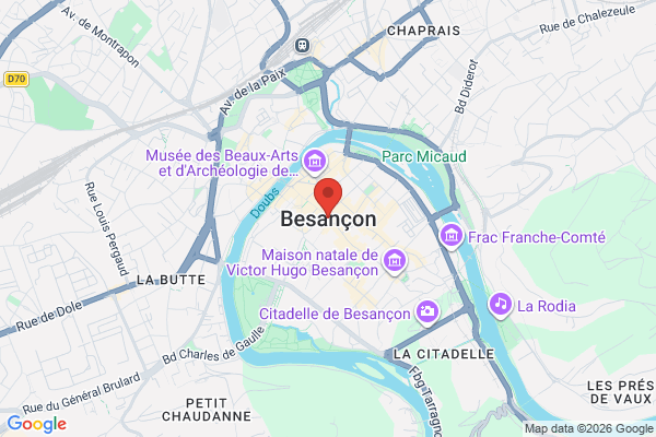 Carte de l'emplacement 25000 Besançon