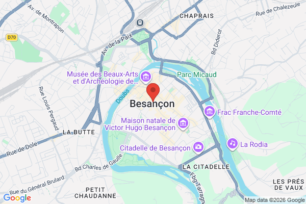 Carte de l'emplacement 25000 Besançon