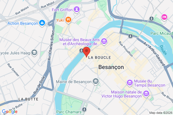 Carte de 23 Rue Claude Pouillet, Besançon, France