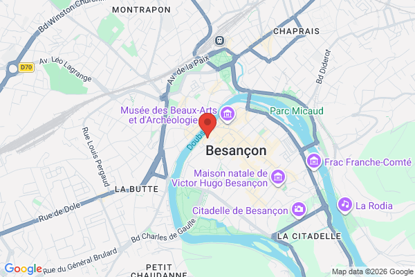 Carte de l'emplacement 25000 Besançon