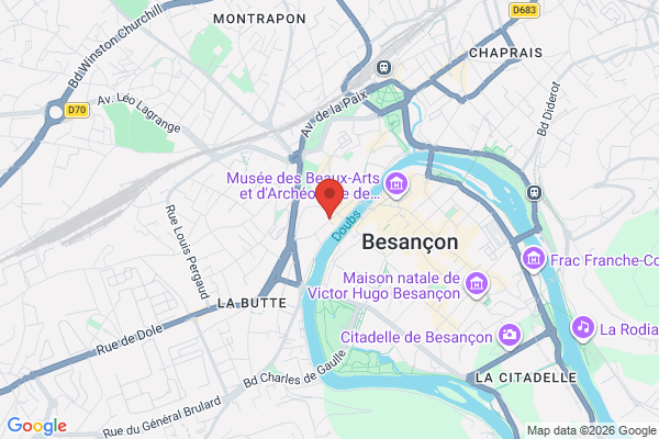Carte de l'emplacement 25000 Besançon
