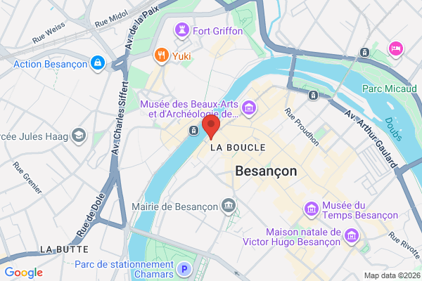 Carte de 11 Rue Claude Pouillet, Besançon, France