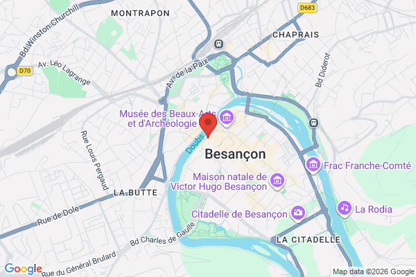 Carte de l'emplacement 25000 Besançon