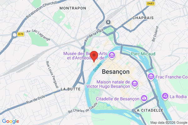 Carte de l'emplacement 25000 Besançon