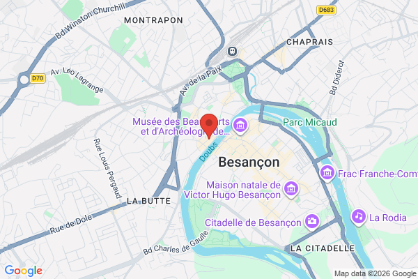 Carte de l'emplacement 25000 Besançon