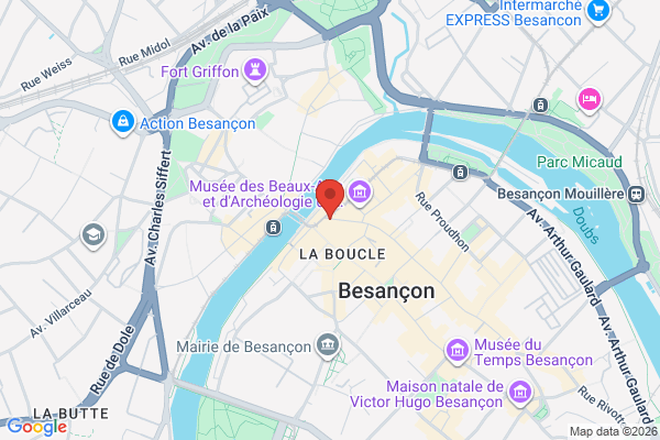 Carte de 6 Rue des Boucheries, Besançon, France