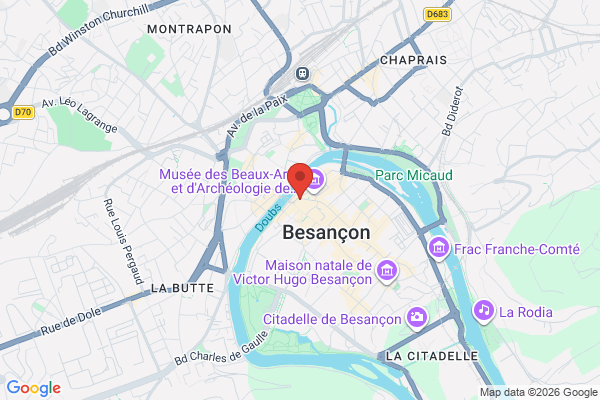 Carte de l'emplacement 25000 Besançon
