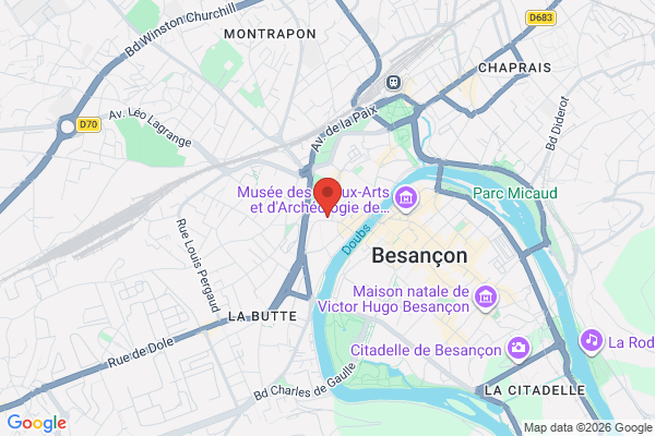 Carte de l'emplacement 25000 Besançon