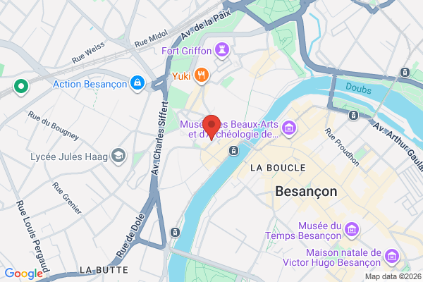 Carte de 18 Rue de l'École, Besançon, France