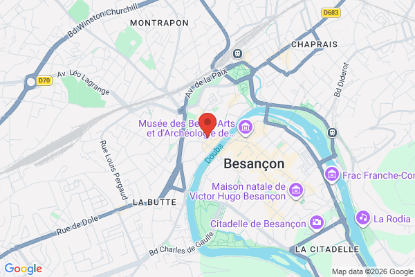 Carte de l'emplacement 25000 Besançon