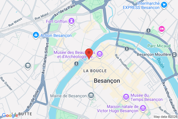 Carte de 13 Rue des Boucheries, Besançon, France