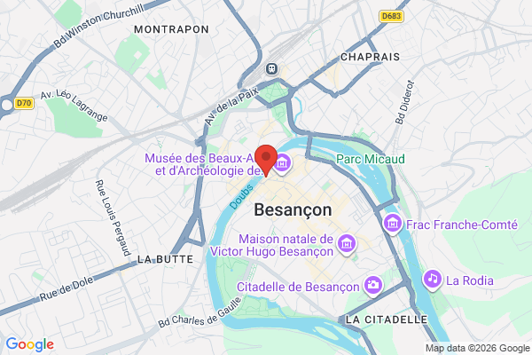 Carte de l'emplacement 25000 Besançon