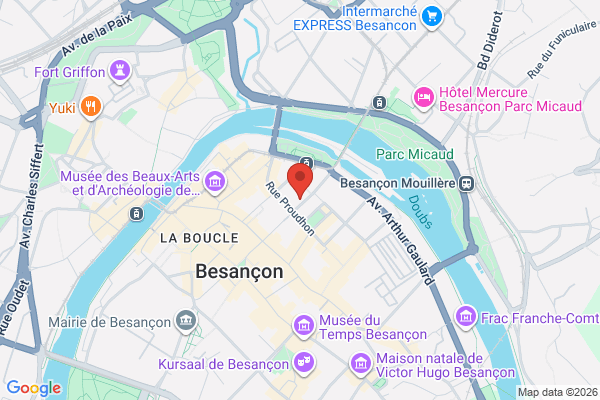 Carte de 23 Rue de la République, Besançon, France