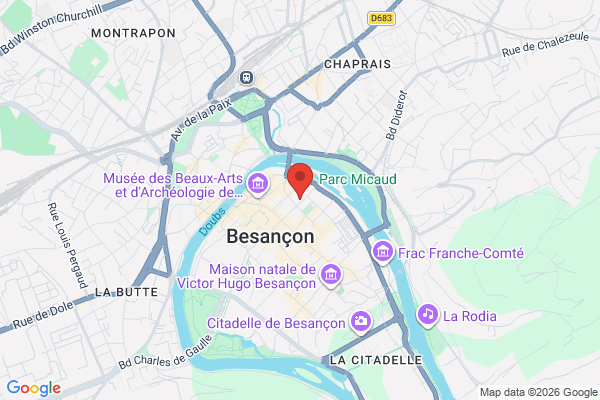 Carte de l'emplacement 25000 Besançon