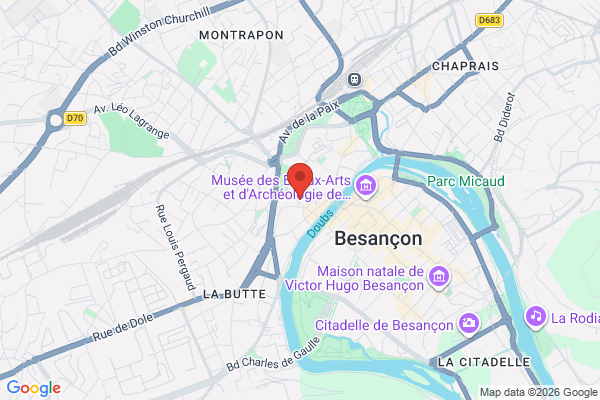 Carte de l'emplacement 25000 Besançon