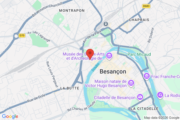 Carte de l'emplacement 25000 Besançon