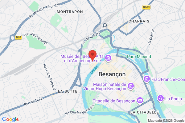 Carte de l'emplacement 25000 Besançon