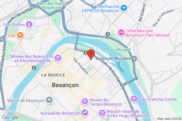 Carte de 28 Rue de la République, Besançon, France