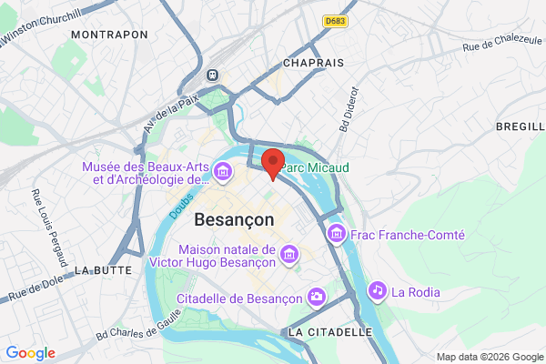 Carte de l'emplacement 25000 Besançon