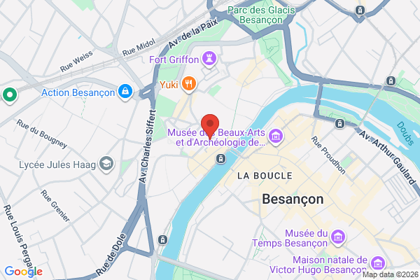 Carte de 4 Rue de l'École, Besançon, France