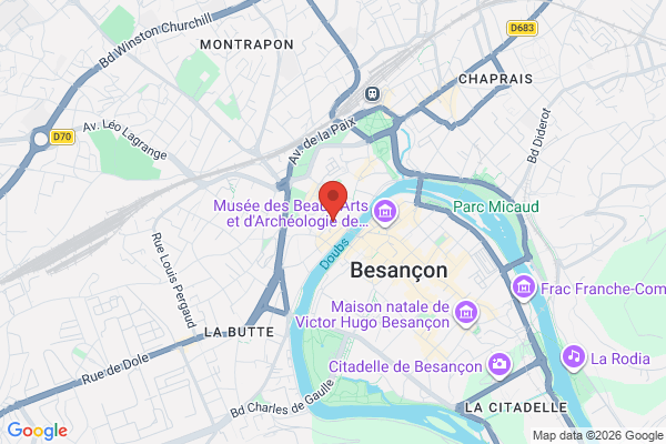 Carte de l'emplacement 25000 Besançon