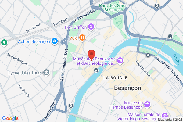 Carte de 3 Rue de la Madeleine, Besançon, France