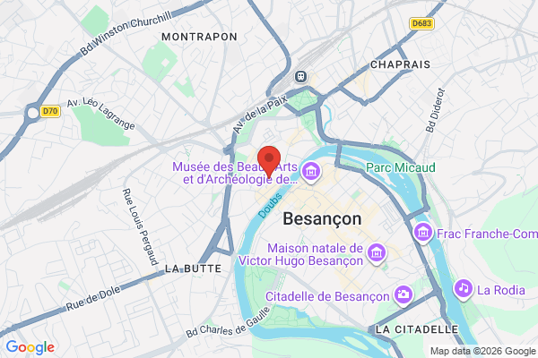 Carte de l'emplacement 25000 Besançon