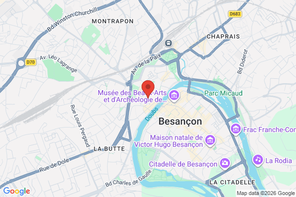 Carte de l'emplacement 25000 Besançon