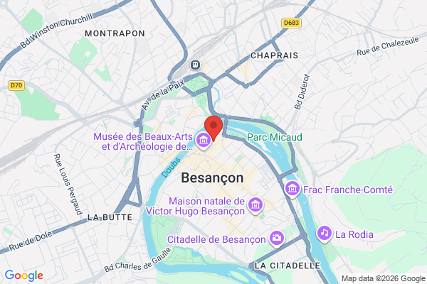 Carte de l'emplacement 25000 Besançon
