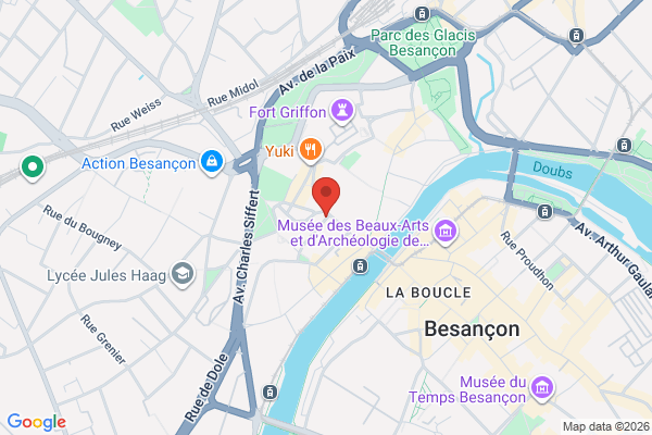 Carte de 2 Rue de Vignier, Besançon, France