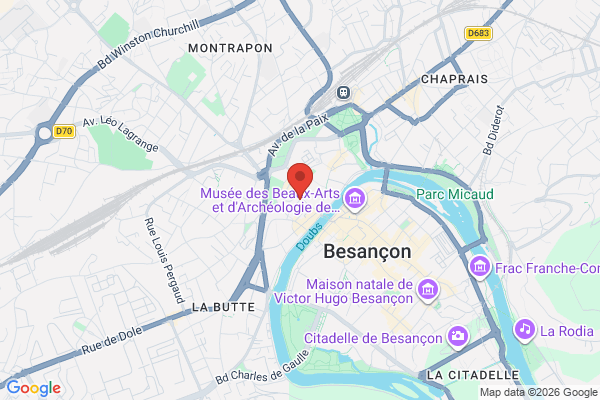 Carte de l'emplacement 25000 Besançon