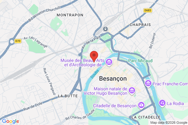 Carte de l'emplacement 25000 Besançon