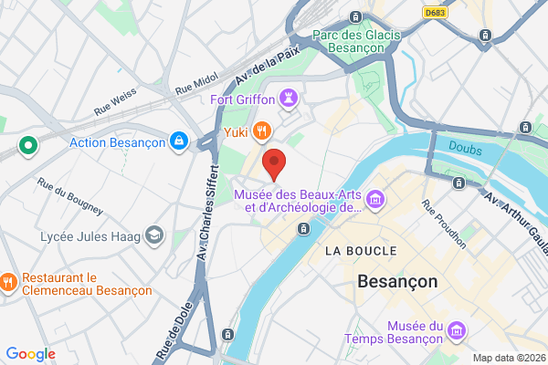 Carte de 30 Rue de la Madeleine, Besançon, France